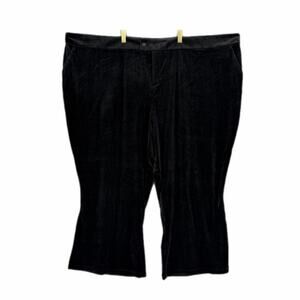 Universal Standard NEW PLUS Black Velvet Casual Classy Feminine Chic Fun Pants